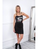 Black dress with fitted application MP62114 - Online store - Boutique